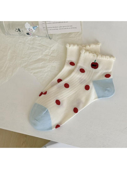 Rufia - Cute Cat Stripe Pattern Ankle Socks