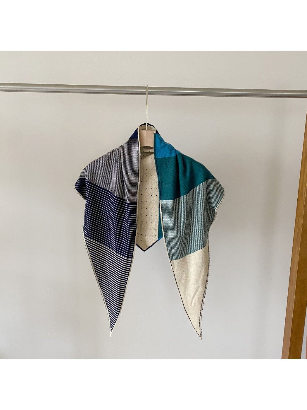 Scarvii - Color Block Stripe Triangle Scarf