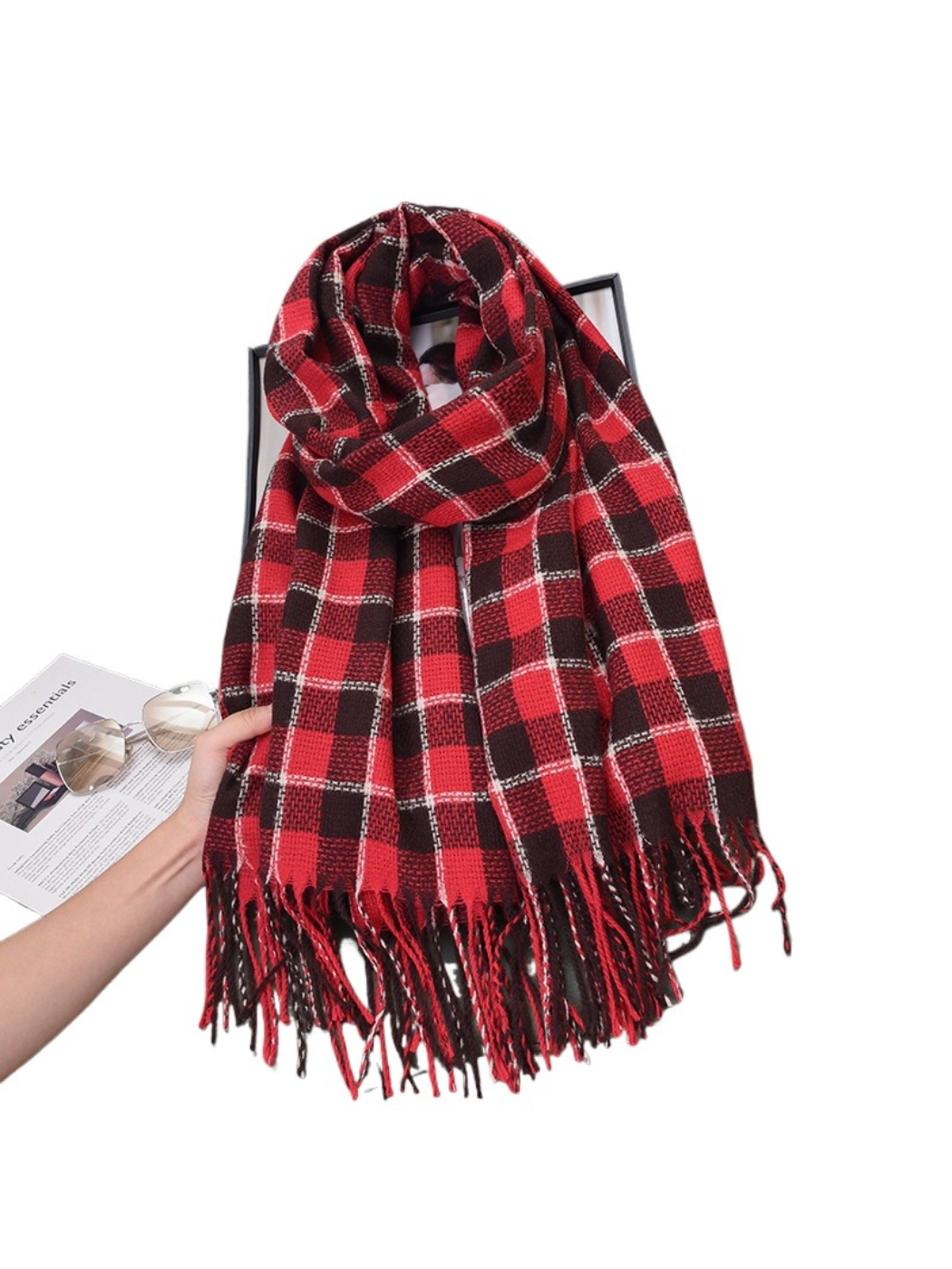 Scarvii - Soft Plaid Winter Scarf