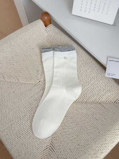 Rufia - Bead Accent Ribbed Crew Socks product image 5