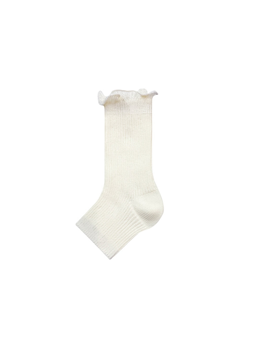 Rufia - Ruffle-Trim Open-Toe Crew Socks