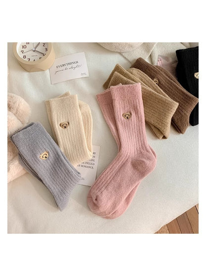 Rufia - Soft Neutral Bear Crew Socks