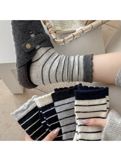 Rufia - Classic Striped Crew Socks