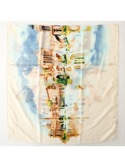 Scarvii - Oversized Landscape Print Scarf