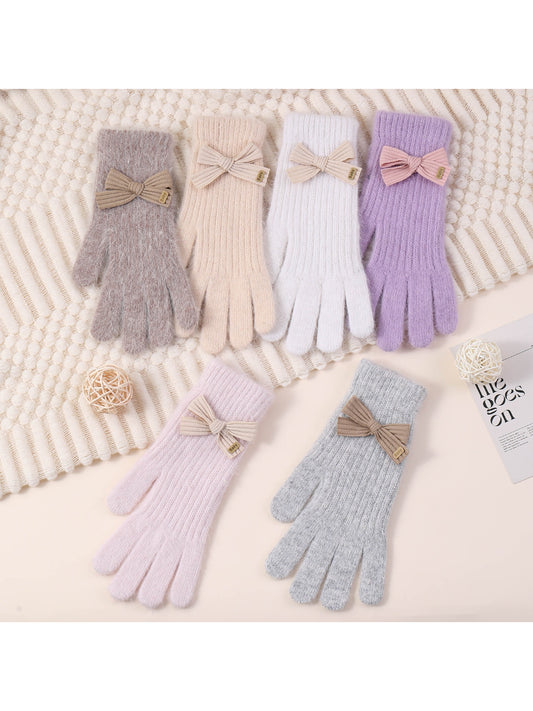Gloving - Bow Detail Touchscreen Gloves