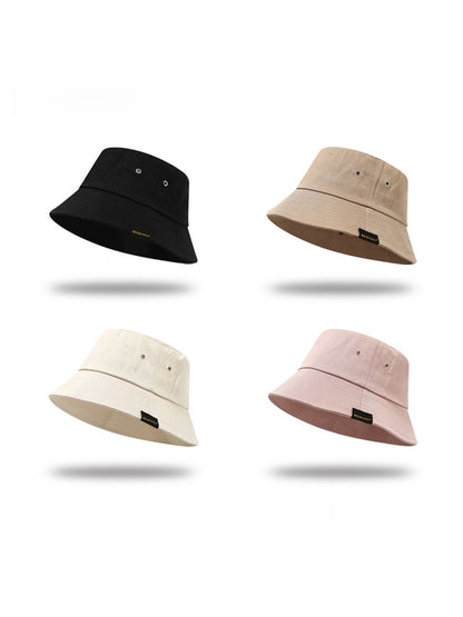 Haila - Wide Brim Solid Color Bucket Hat