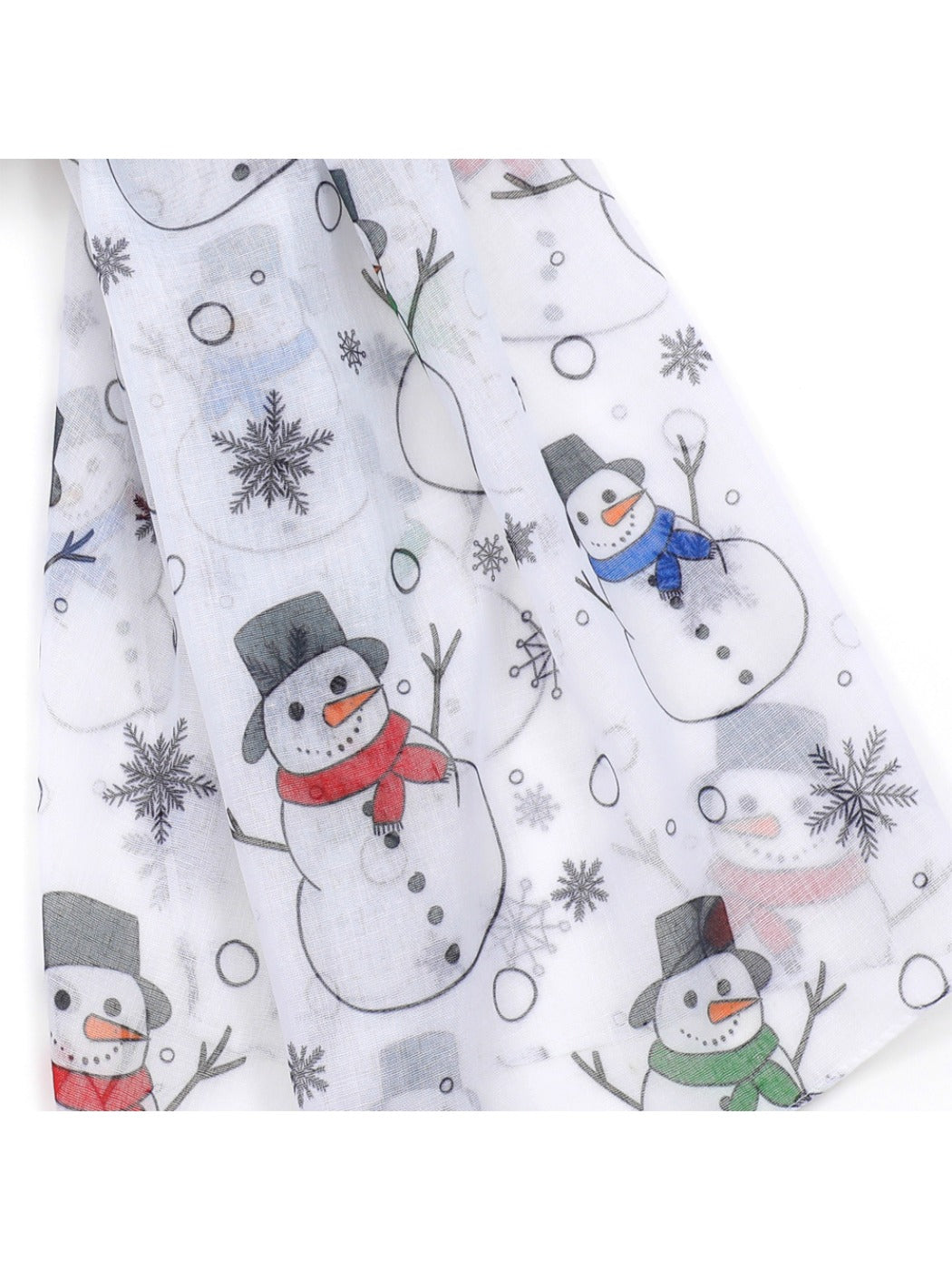 Scarvii - Christmas Snowman Print Scarf
