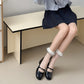 Rufia - Breathable Lace Trim Ballet Socks - Sweet & Soft