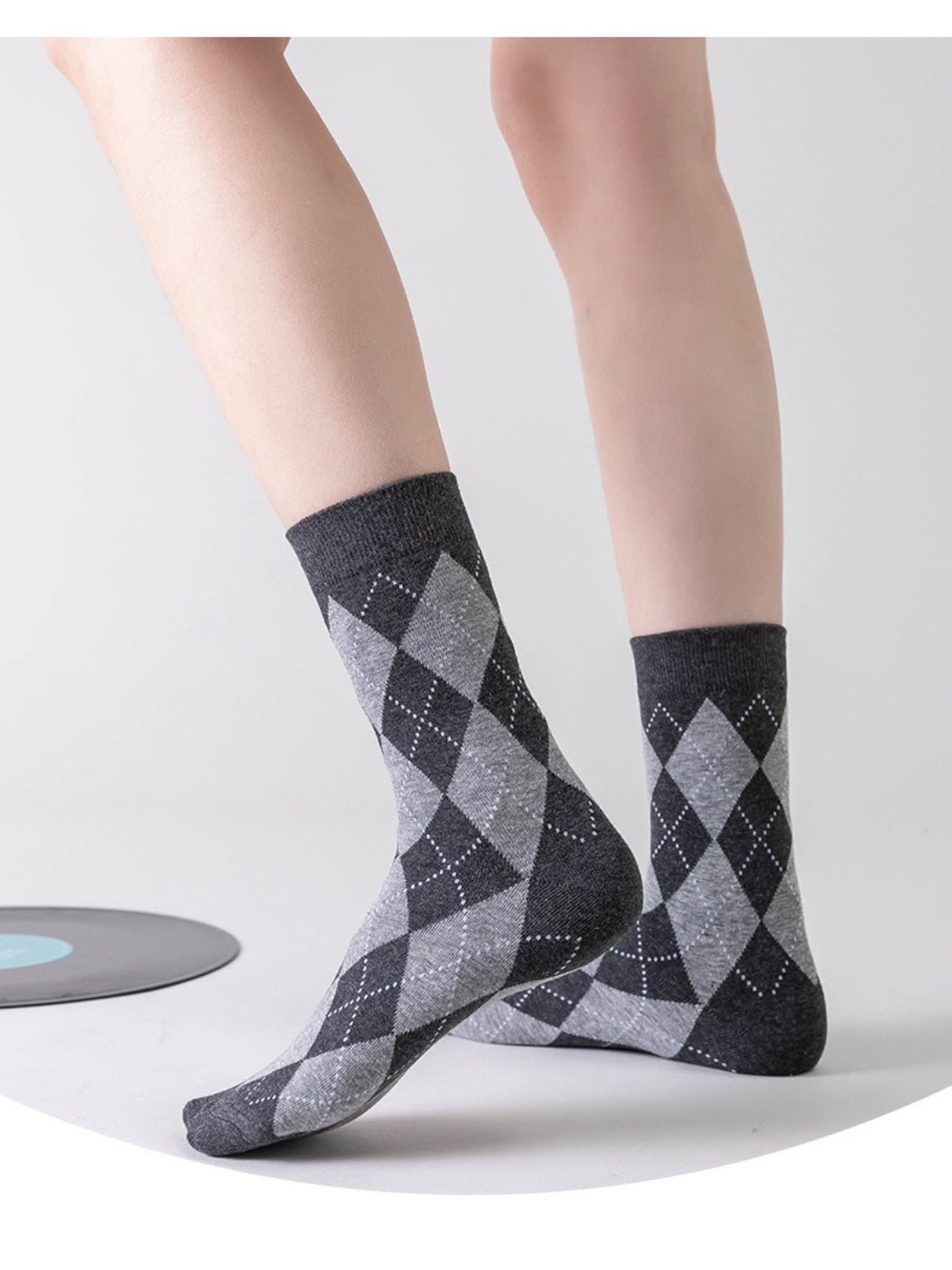 Rufia - Classic Argyle Rhythm Crew Socks