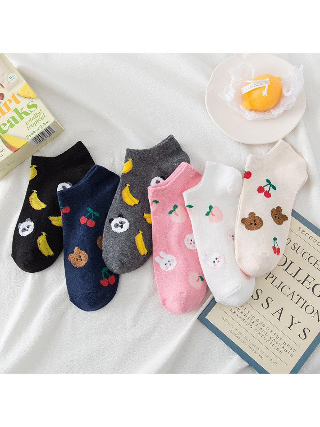Rufia - Playful Fruit & Bear Ankle Socks product image 1