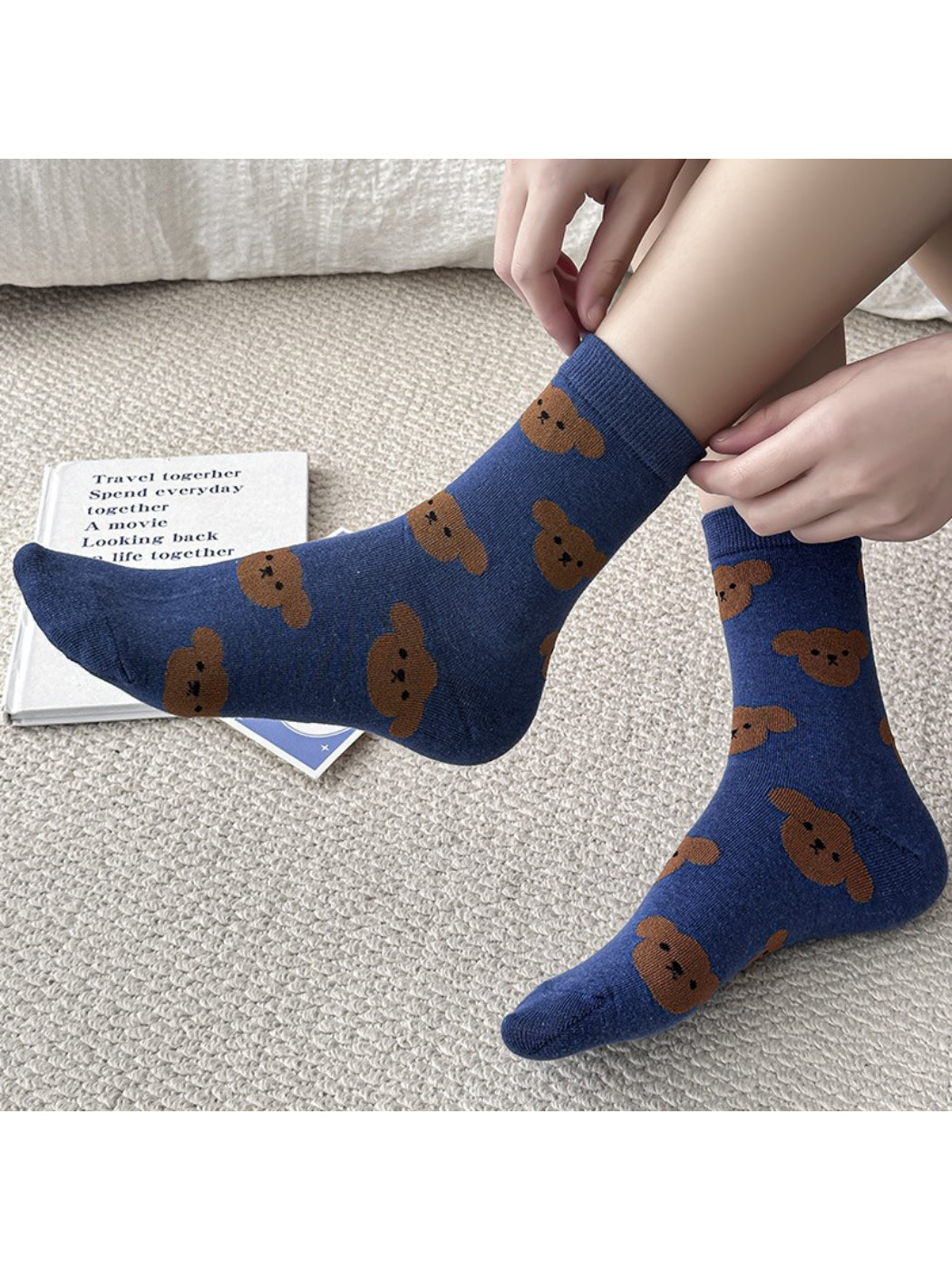 Rufia - Allover Bear Pattern Crew Socks product image 3