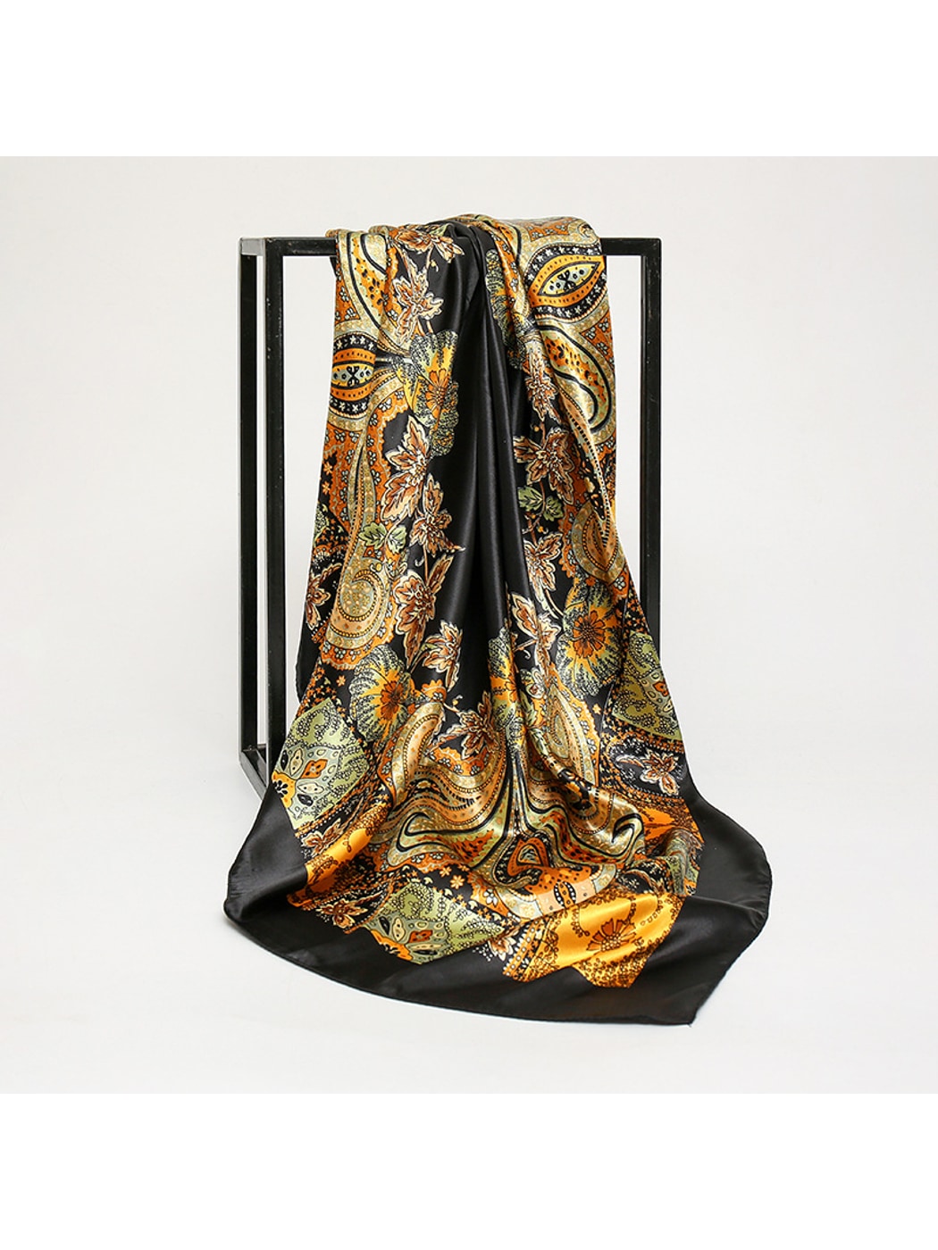 Scarvii - Bright Floral Pattern Fashion Square Scarf
