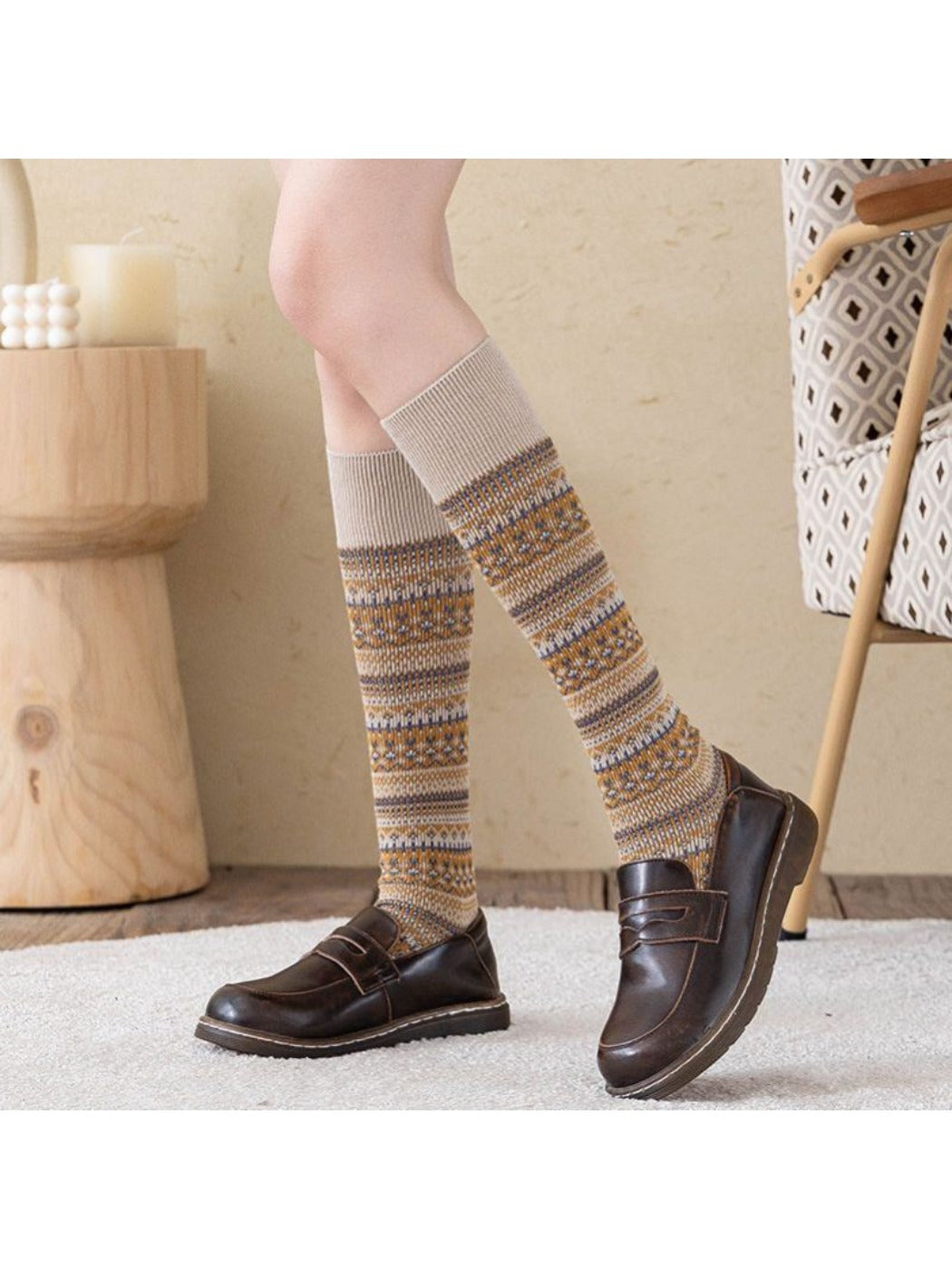 Rufia - Vintage Long Knee High Socks for Women