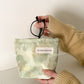 Cosbai blush floral cosmetic bag displayed standing upright with visible floral design