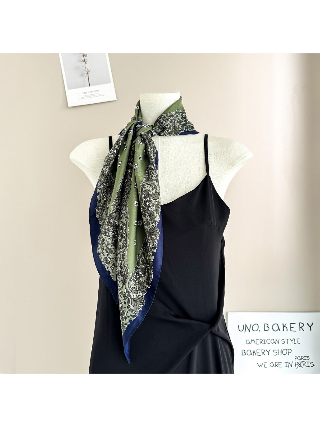 Scarvii - Vintage Floral Border Triangle Scarf