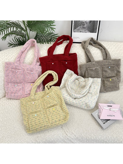 Cosbai – Plush Short Handle Shoulder Bag
