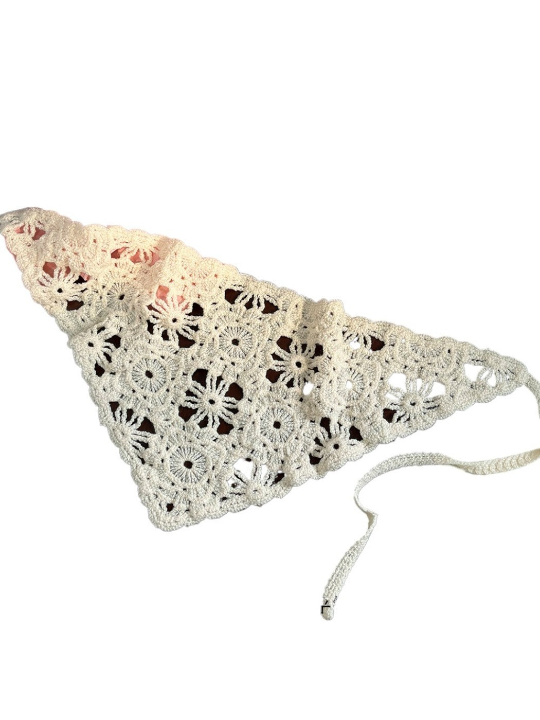Scarvii - Boho Hollow Crochet Triangle Headscarf
