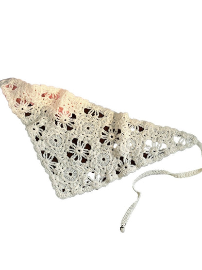 Scarvii - Boho Hollow Crochet Triangle Headscarf