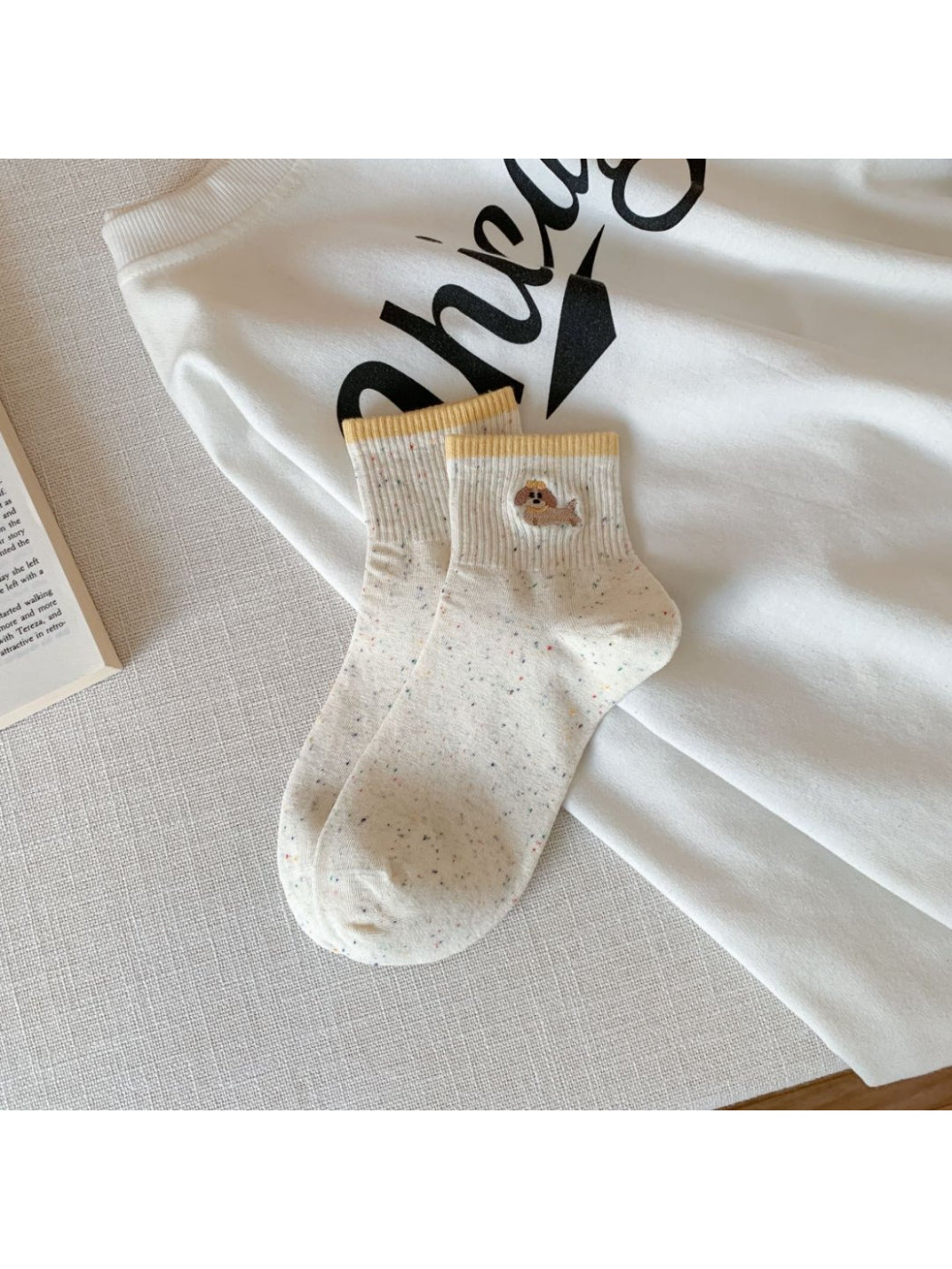 Rufia - Cute Dog Speckled Crew Socks product image 4