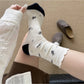 Rufia - Vintage Color Block Slouchy Mid-Calf Socks