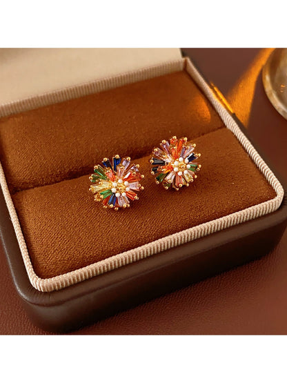 Earwish – Colorful Flower Studs Earrings