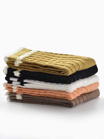 Rufia - Ruffle Trim Textured Knit Socks