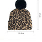 Haila - Leopard Knitted Beanie with Pompom