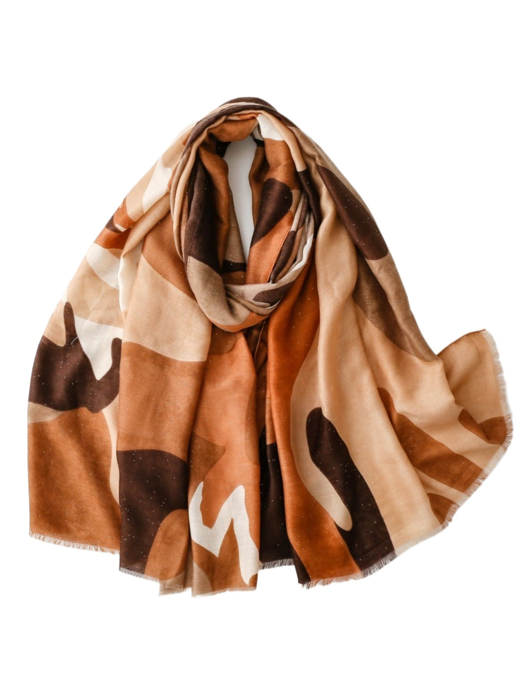 Scarvii - Abstract Art Scarf with Gold Foil & Glitter