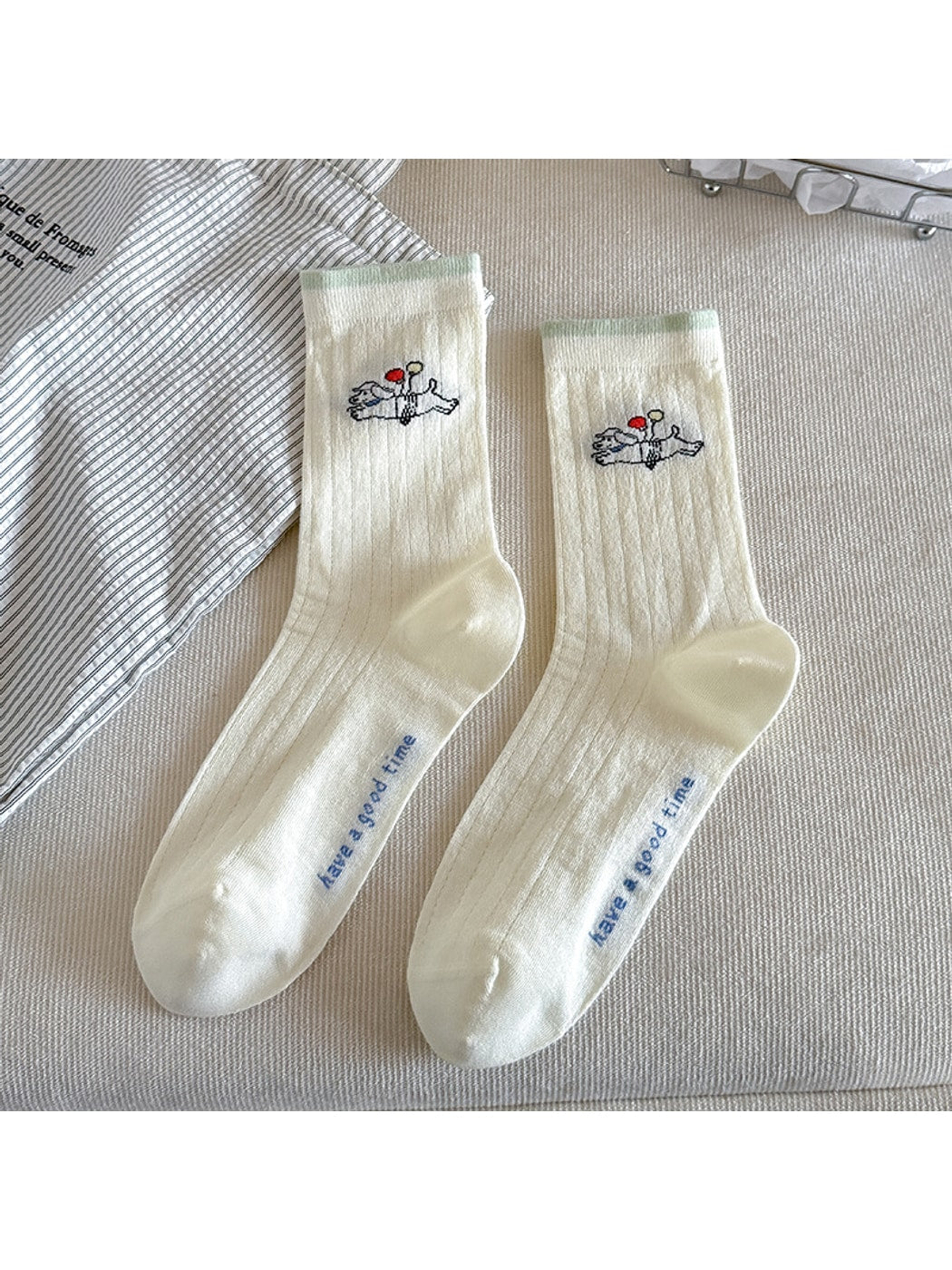 Rufia - Women's Playful Pattern Crew Socks