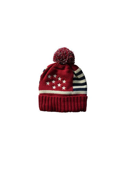 Haila - Winter Knitted Beanie with Flag Pattern
