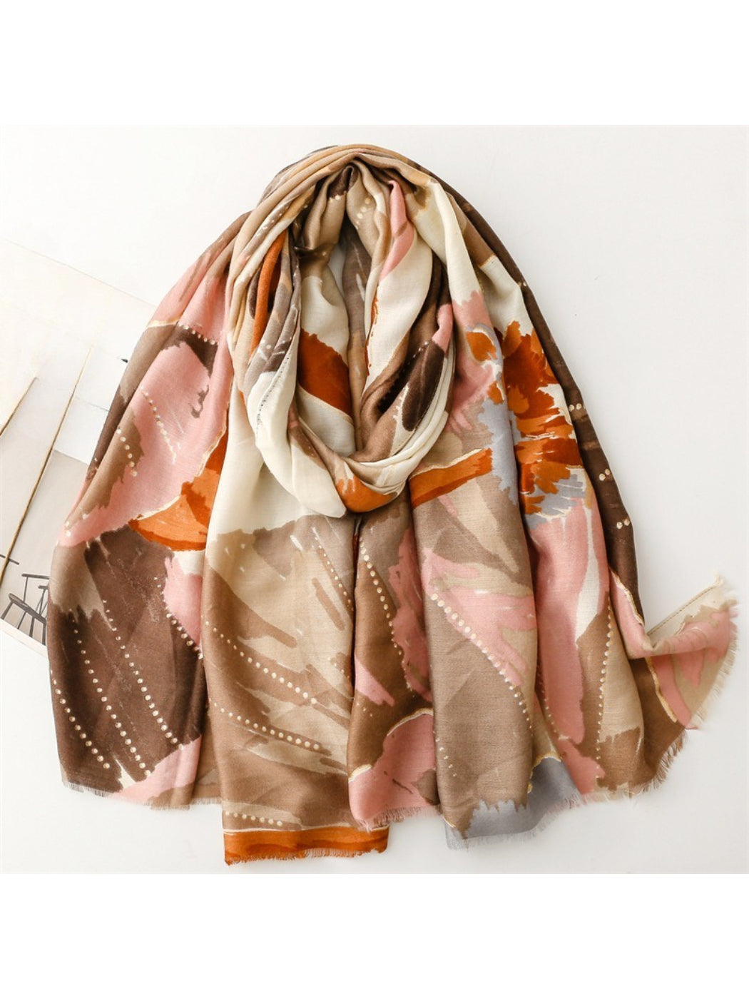 Scarvii - Abstract Botanical Brush Print Scarf