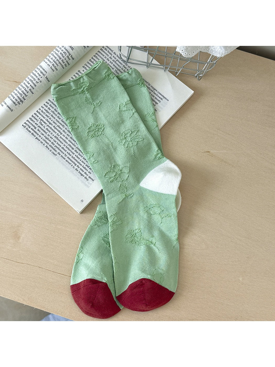 Rufia - Retro Mixed Pattern Casual Crew Socks