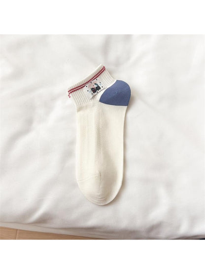 Rufia - Playful Cat and Cherry Ankle Socks