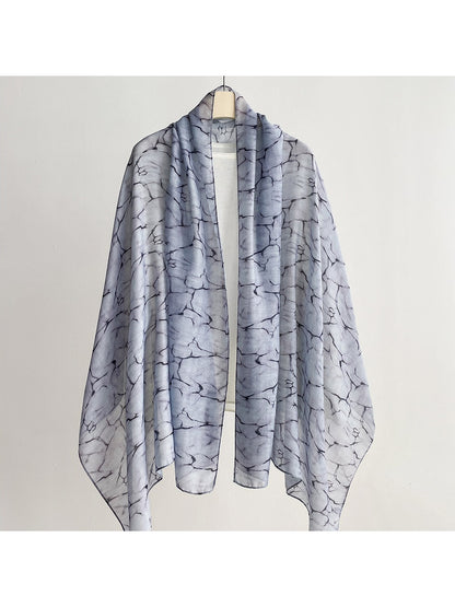 Scarvii - Watercolor Plant Print Summer Wrap Scarf
