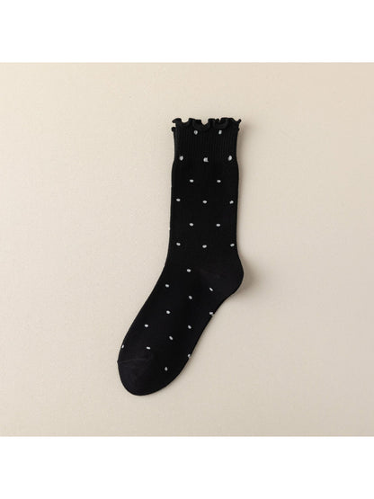 Rufia - Polka Dot Lettuce-Edge Crew Socks product image 4