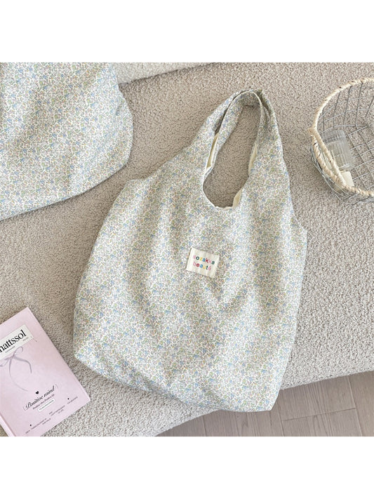 Cosbai Ditsy Floral Slouchy Tote Bag with small floral print on fabric