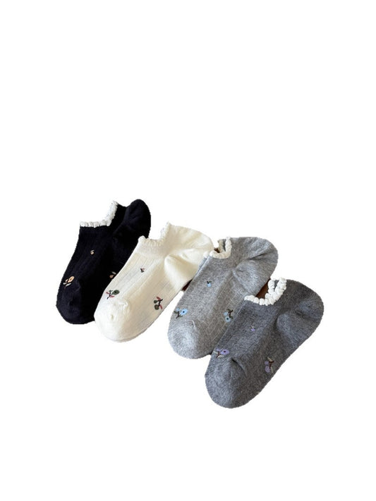 Rufia - Sweet Minimal Floral Women's No Show Socks