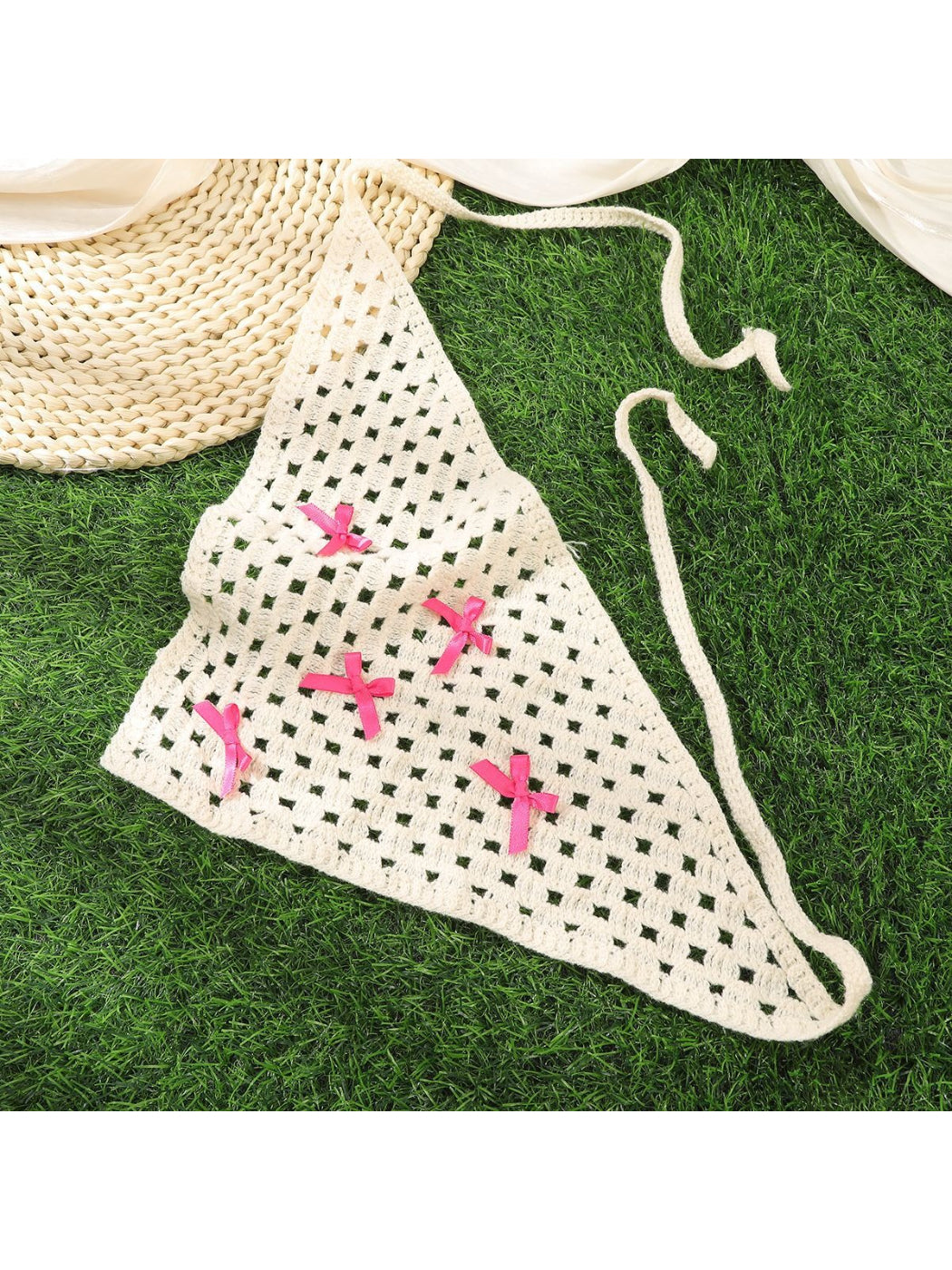 Scarvii Ribbon Bow Crochet Headband