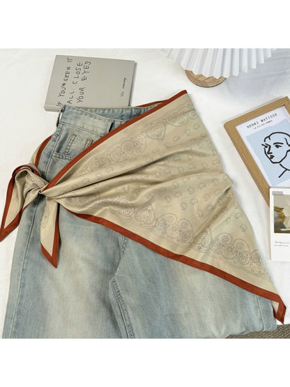 Scarvii - Simple Printed Pattern Fashion Triangle Scarf