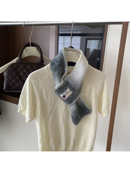 Scarvii - Ombre Blanket Stitch Pull Through Knit Scarf