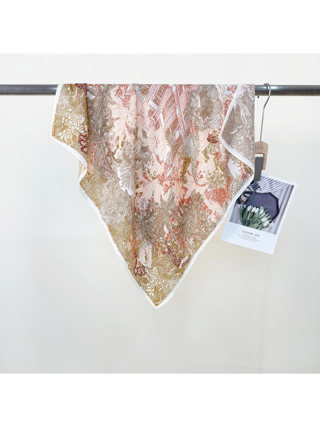 Scarvii - Vintage Botanical Print Square Scarf