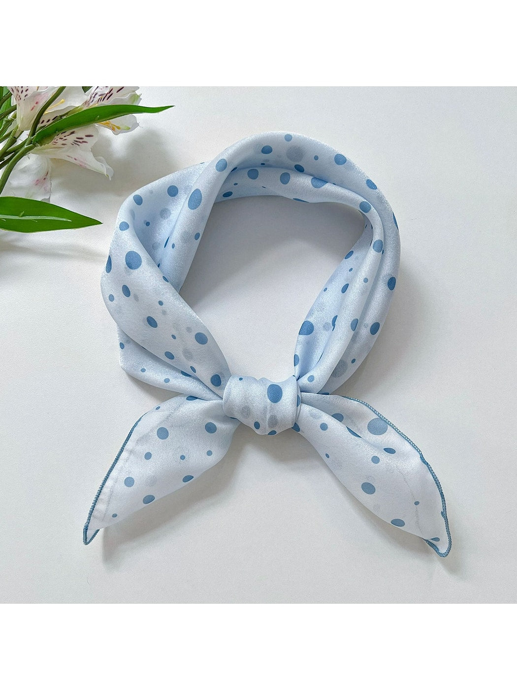 Scarvii - Sweet Polka Dot Printed Square Scarf
