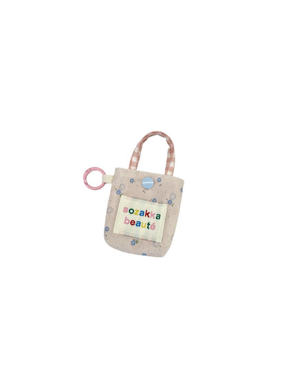 Cosbai - Floral Patchwork Mini Earphone Pouch & Coin Purse