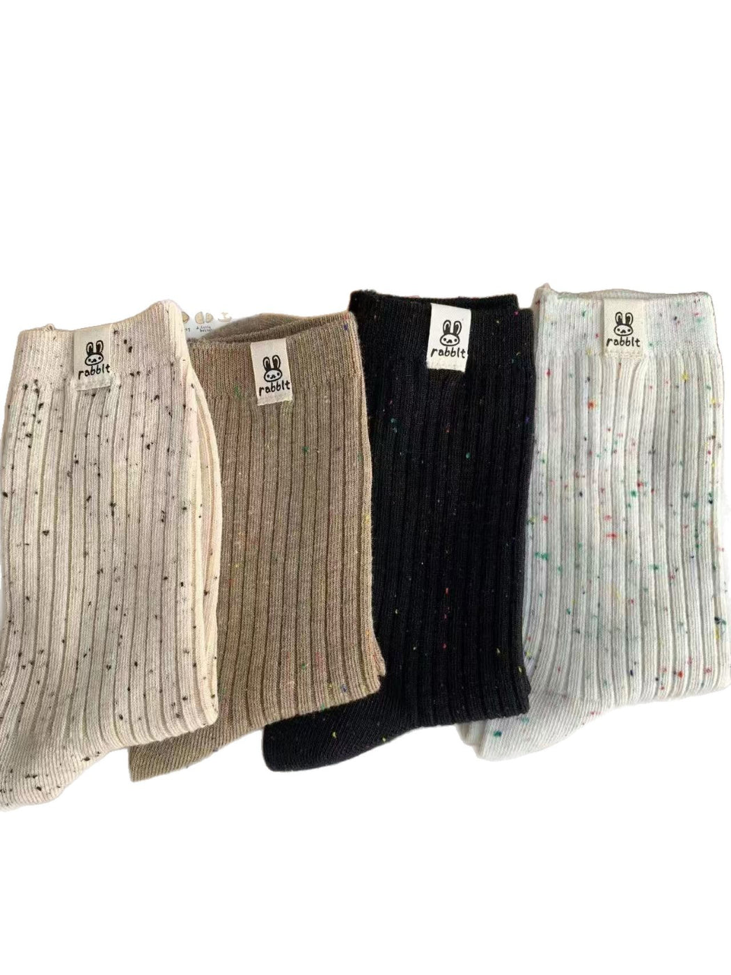 Rufia - Flecked Rib Knit Crew Socks