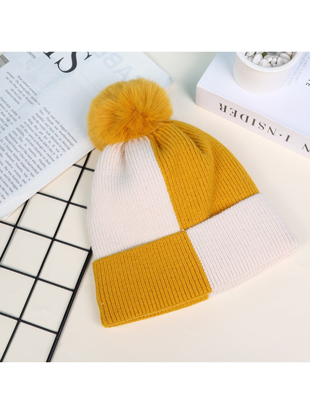 Haila - Women's Knitted Beanie with Pom Pom