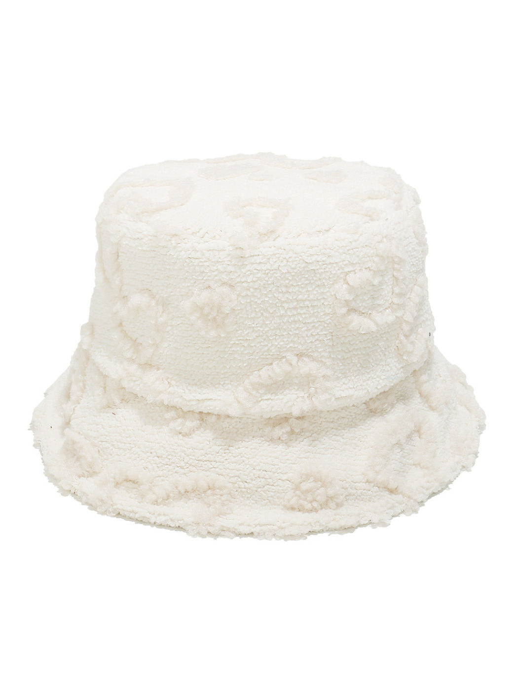 Haila Leopard Texture Fuzzy Bucket Hat