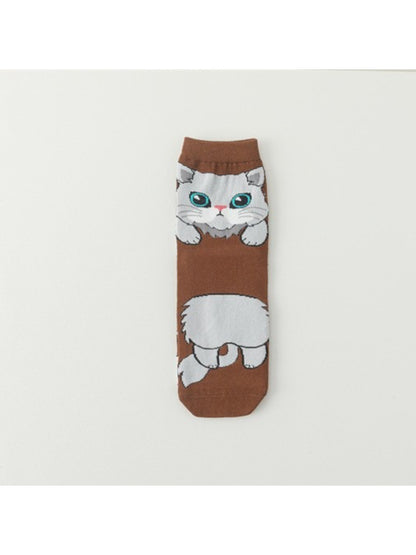 Rufia - Playful Big-Eyed Cat Face Socks