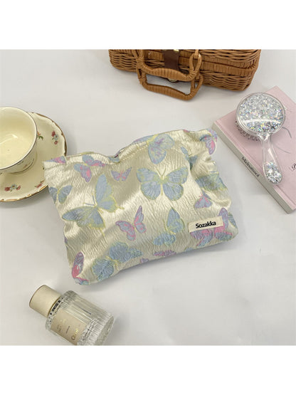 Cosbai - Jacquard Floral Cosmetic Bag