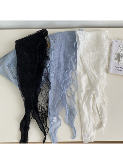 Scarvii Sheer Lace Triangle Scarf