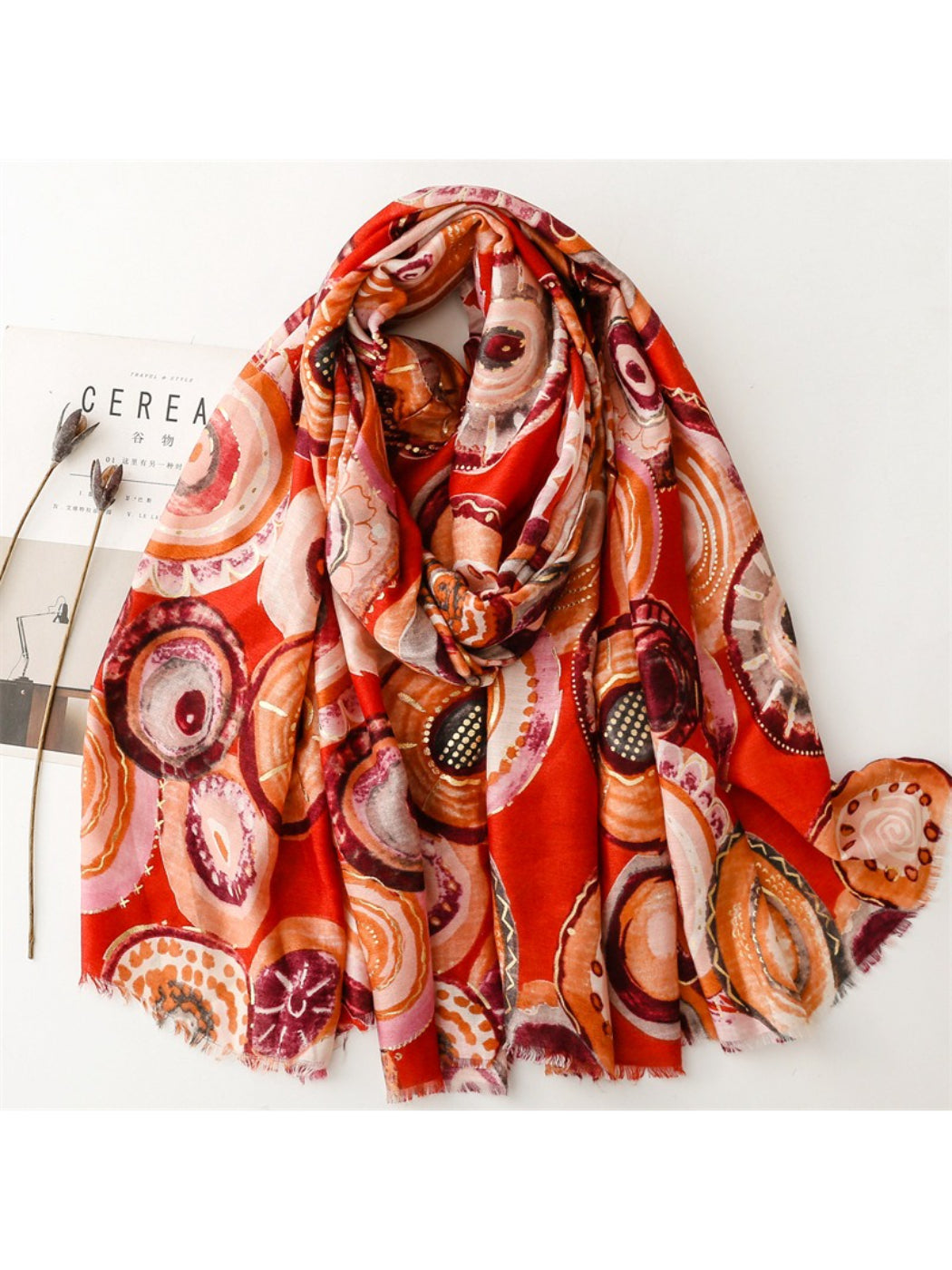 Scarvii - Soft Graphic Pattern Spring Summer Scarf